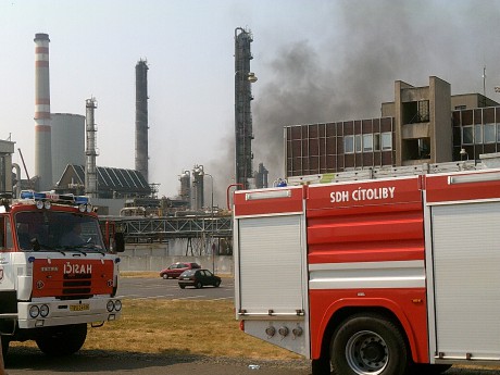 Požár v Chemičce v Litvínově 13.8 (5)