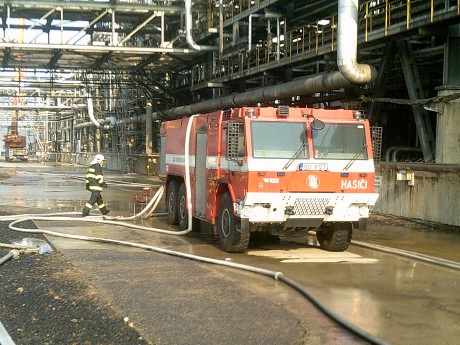 Požár v Chemičce v Litvínově 13.8 (6)