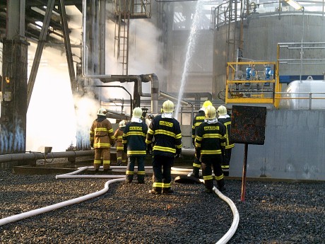 Požár v Chemičce v Litvínově 13.8 (11)