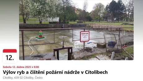 čištění nádrže hasiči