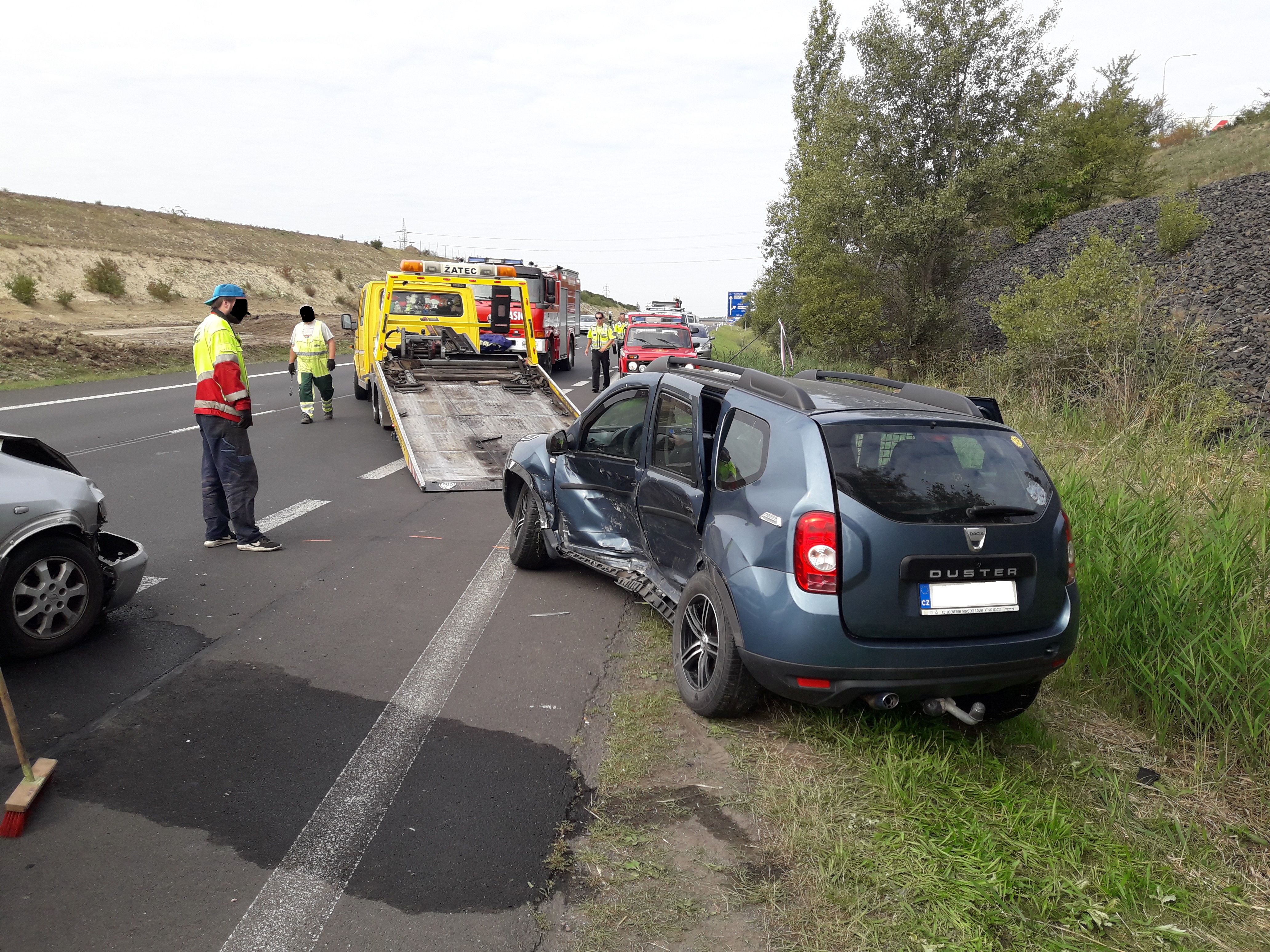 DN 2 OA na silnici I_7 na sjezdu Louny východ 21.9 (3)