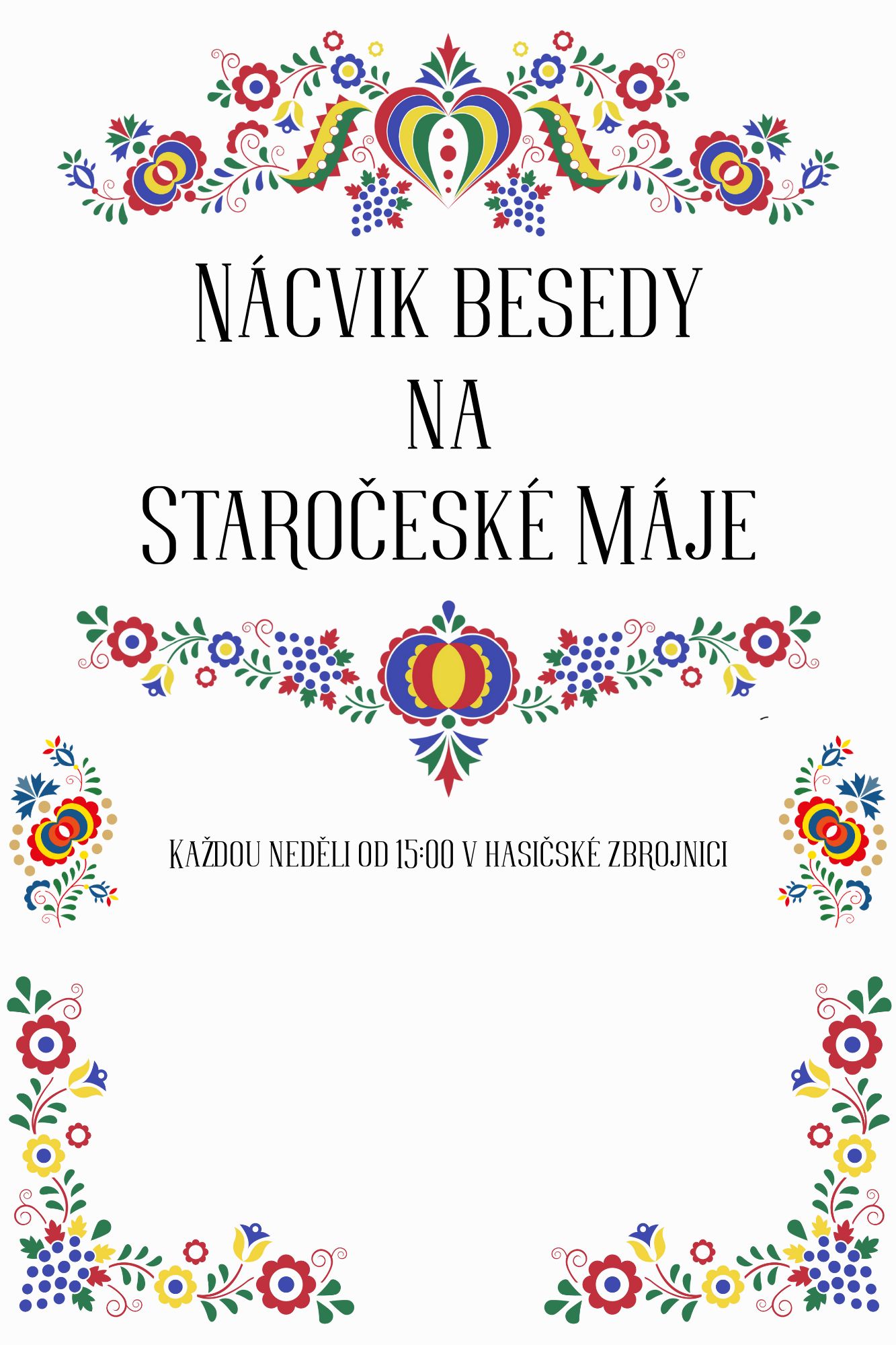 nácvik májů plakát